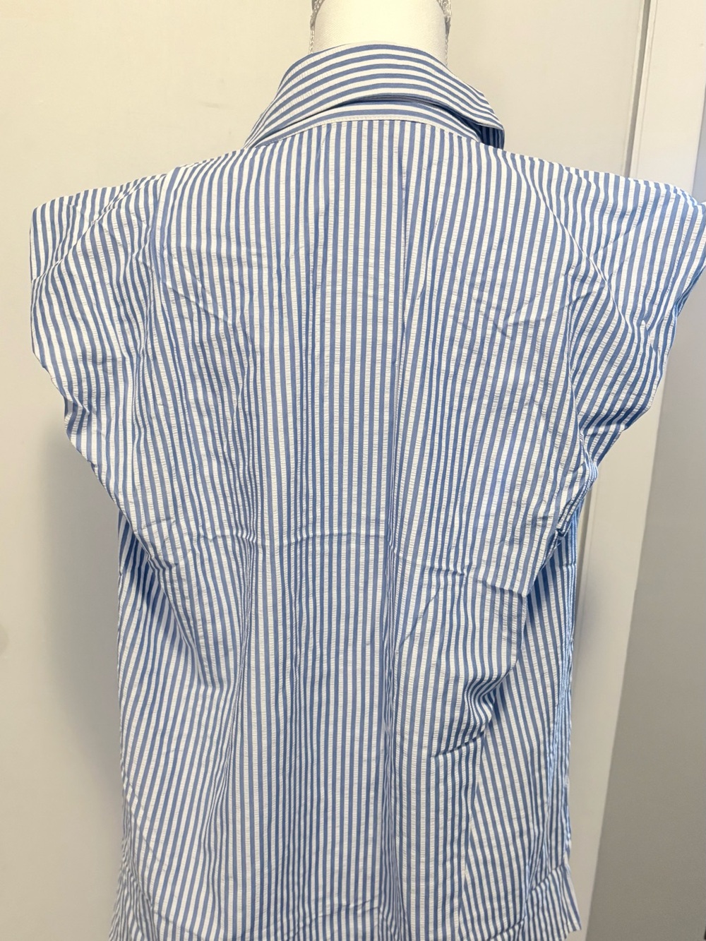Blue and White Pinstripe Button Down - Picture 4 of 7